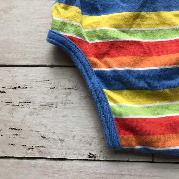 Little Me Baby Colorful Stripe Short Sleeve Onesie - Picture 7 of 7